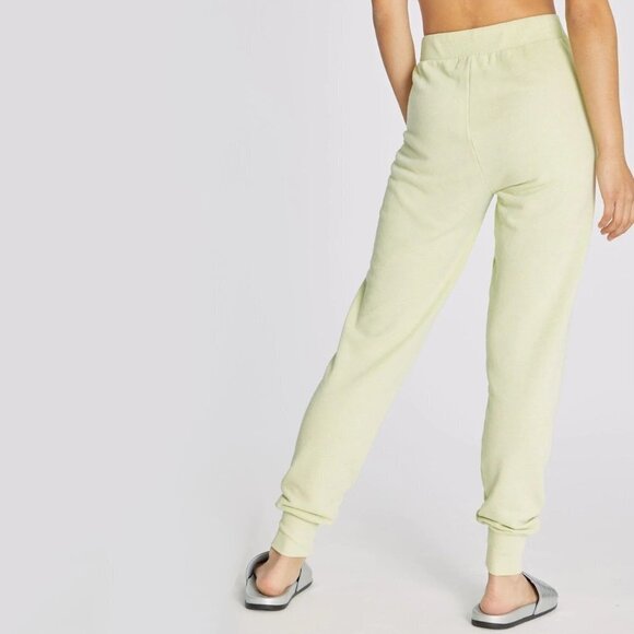 NWT Wildfox cotton blend lime green “Love Life” jogger trackpants, L - Picture 3 of 16